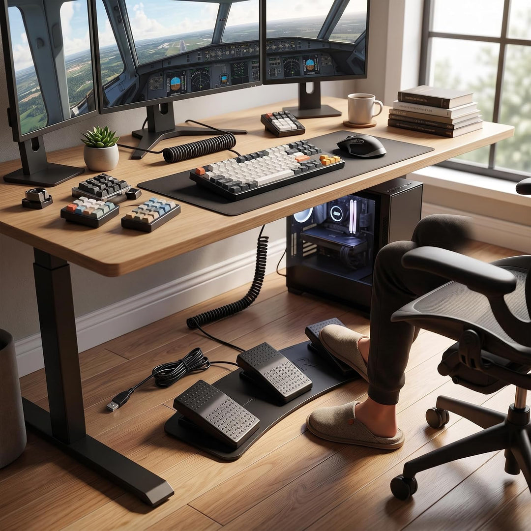 Yosoo Gear USB Dreifach-Fuss Schalter Pedal PC Dreifach-Fuss Schalter Programmier Bares Computer-Fus