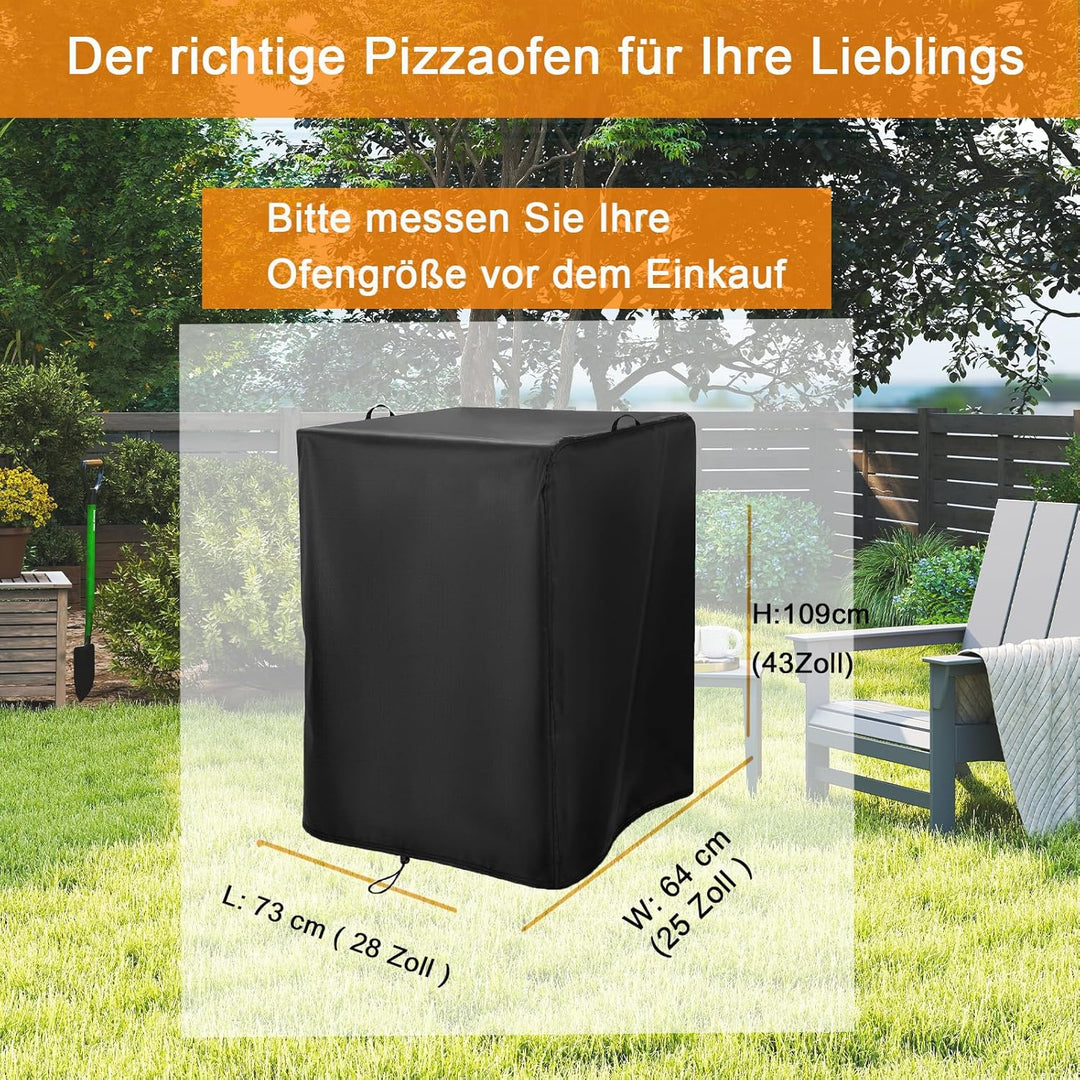 Pizzaofen Abdeckung, Abdeckhaube für Cozze Gas Pizza Ofen-73x64x109cm Pizzaofen Zubehör Outdoor Wass