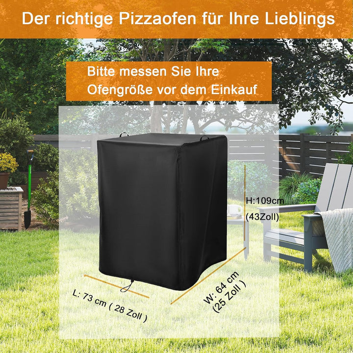 Pizzaofen Abdeckung, Abdeckhaube für Cozze Gas Pizza Ofen-73x64x109cm Pizzaofen Zubehör Outdoor Wass