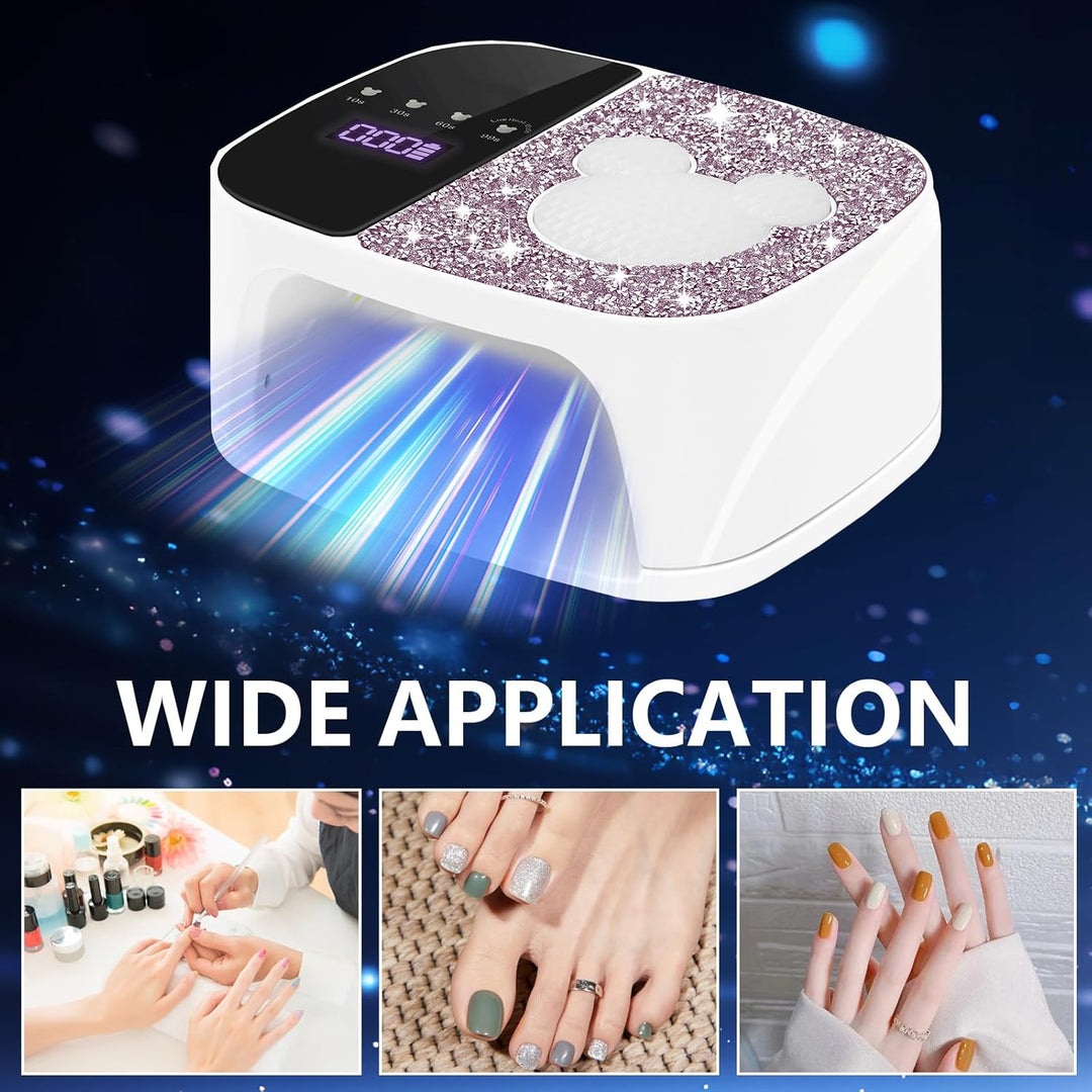 Nagellampe, LED UV Lampe für Gelnägel mit 36 Lampenperlen Nagel-Phototherapie-Gerät mit Strasssteine