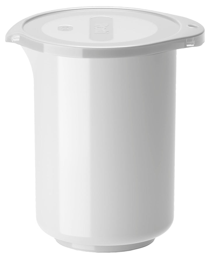 Rosti NEW Classic Rührbecher mit Deckel 1,25 Liter Weiss 1250 ml Weiss, 1250 ml Weiss