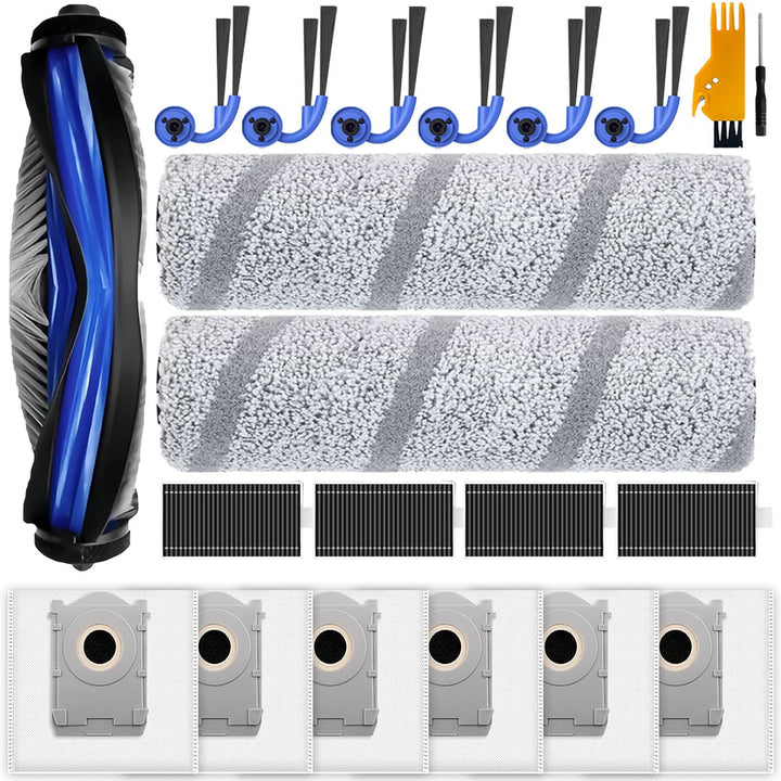 Homruich 21 Stück Zubehör für Ecovacs Deebot X9 PRO Omni Staubsauger Ersatzteile, 1 Hauptbürste, 2 M