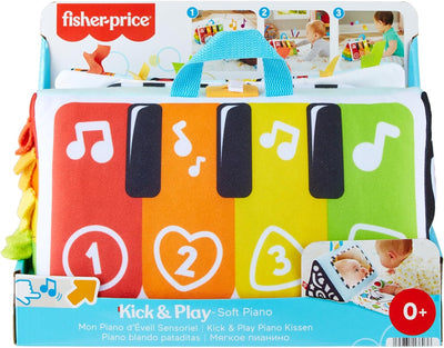 FISHER-PRICE Kick & Play Soft Piano - Weiches und tragbares Pianospielzeug, mitwachsendes Design, bu