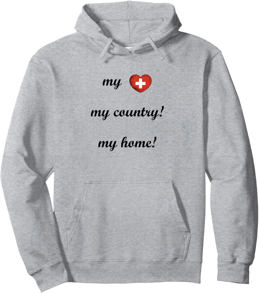 Ich liebe Schweiz, meine Heimat, mein Land, Herz Schweiz Pullover Hoodie