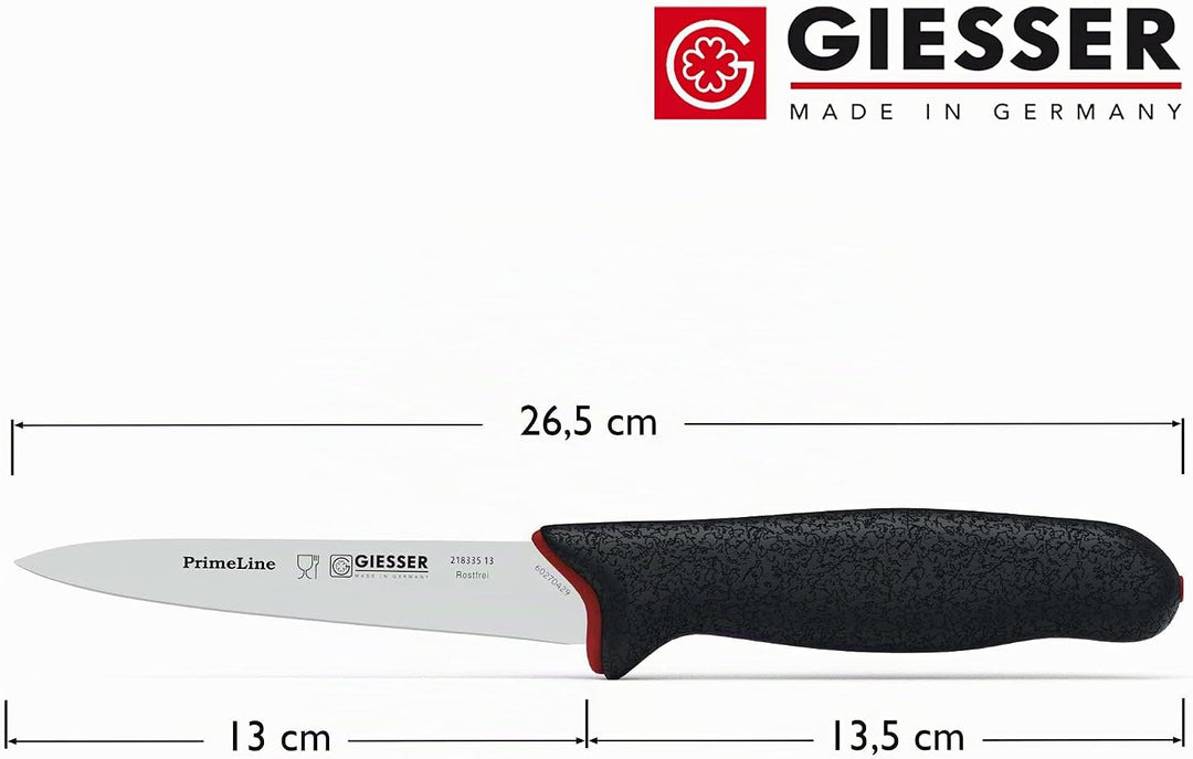 Giesser seit 1776 - Made in Germany - Allzweckmesser 13 cm PrimeLine, schwarz, rostfrei, spülmaschin