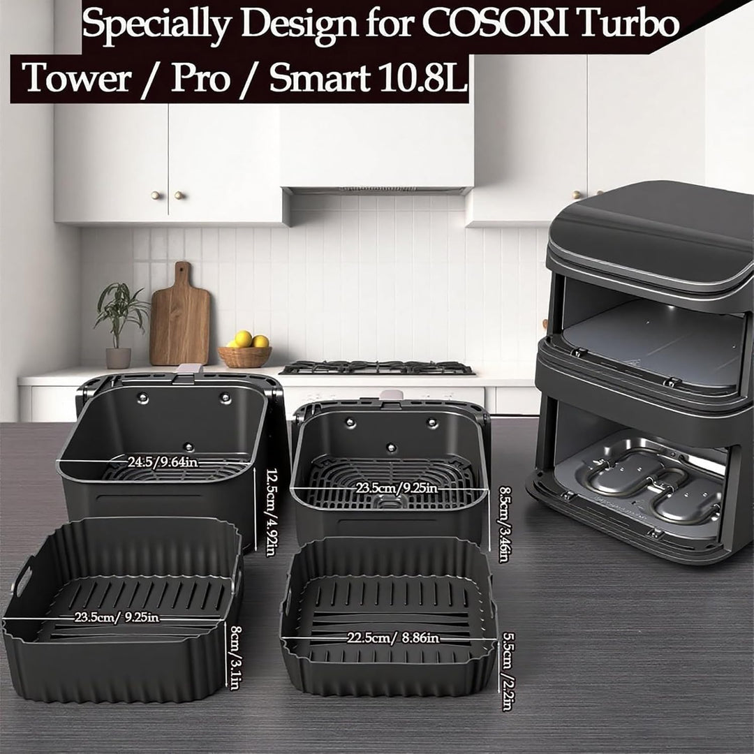 Silikonform Airfryer Zubehör Speziell für Cosori Turbo Tower,für Cosori Turbo Tower Pro & Smart 10,8