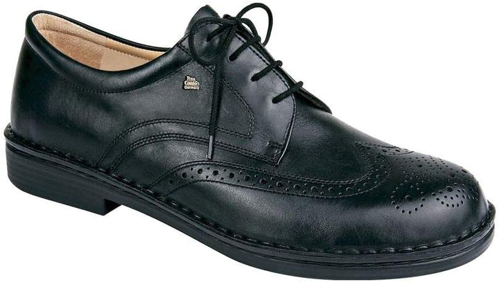 Finn Comfort Herren Budapest Brogue Schnürhalbschuhe 39 EU Schwarz, 39 EU Schwarz
