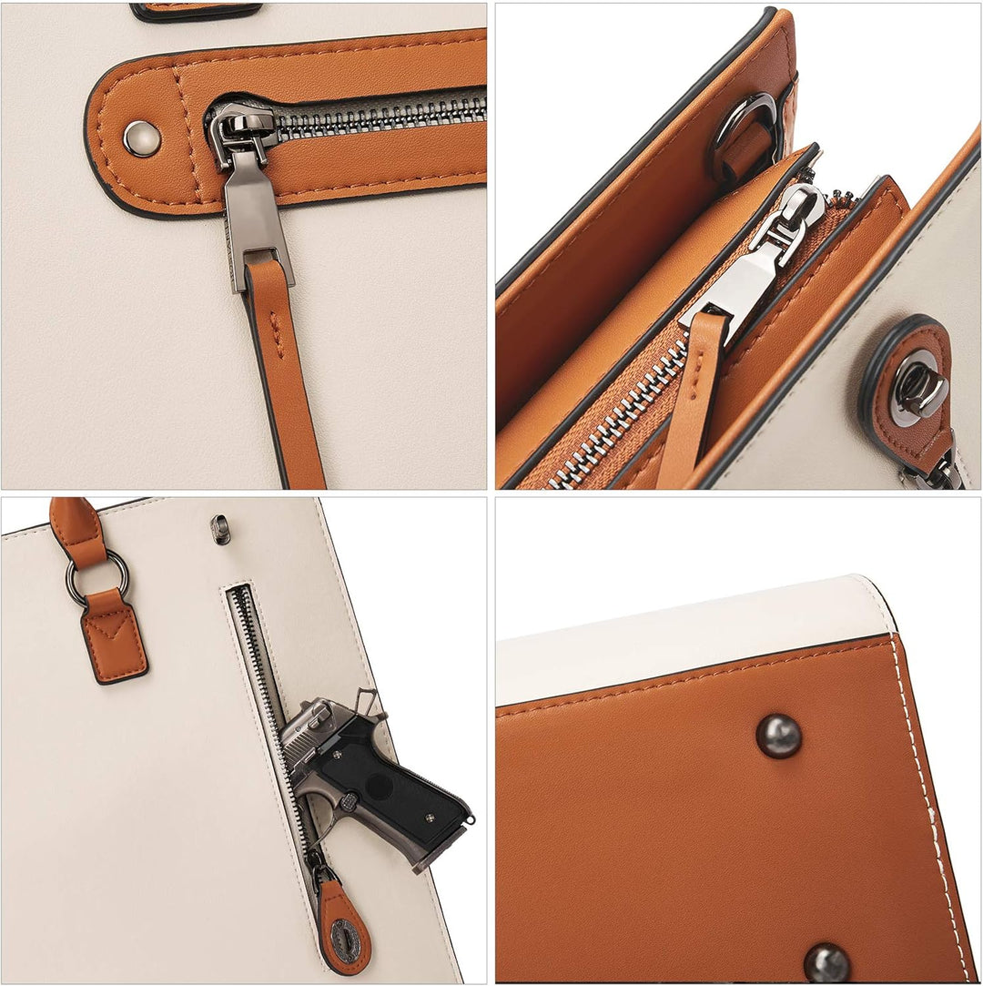 BOSTANTEN Damen Aktentaschen Leder Laptop Schultertasche 15.6 Zoll Frauen Arbeitstasche Businesstasc