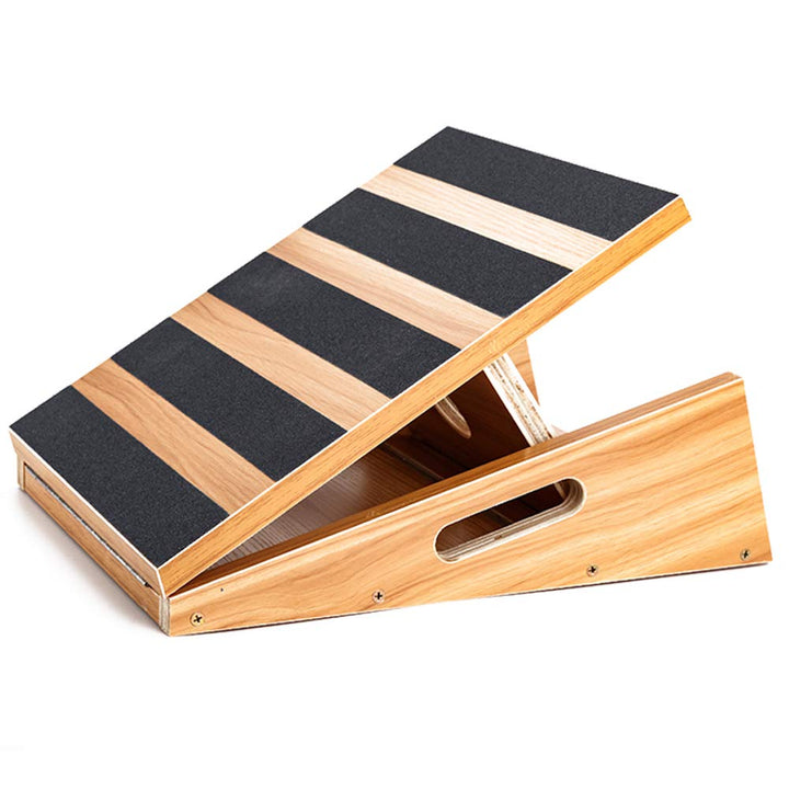 Strongtek Professionelles Slant Board Schrägbrett aus Holz, verstellbarer und tragbarer Wadendehner,