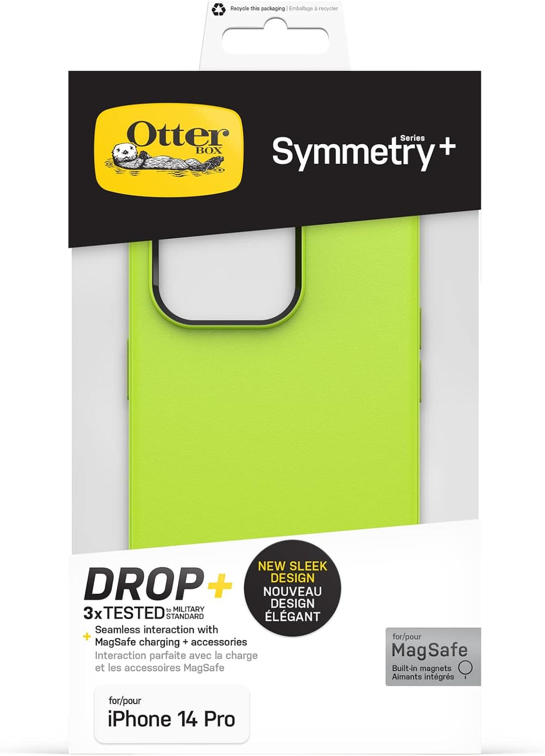 OtterBox Symmetry+ Hülle für iPhone 14 Pro mit MagSafe, stossfest, sturzsicher, schützende dünne Hül