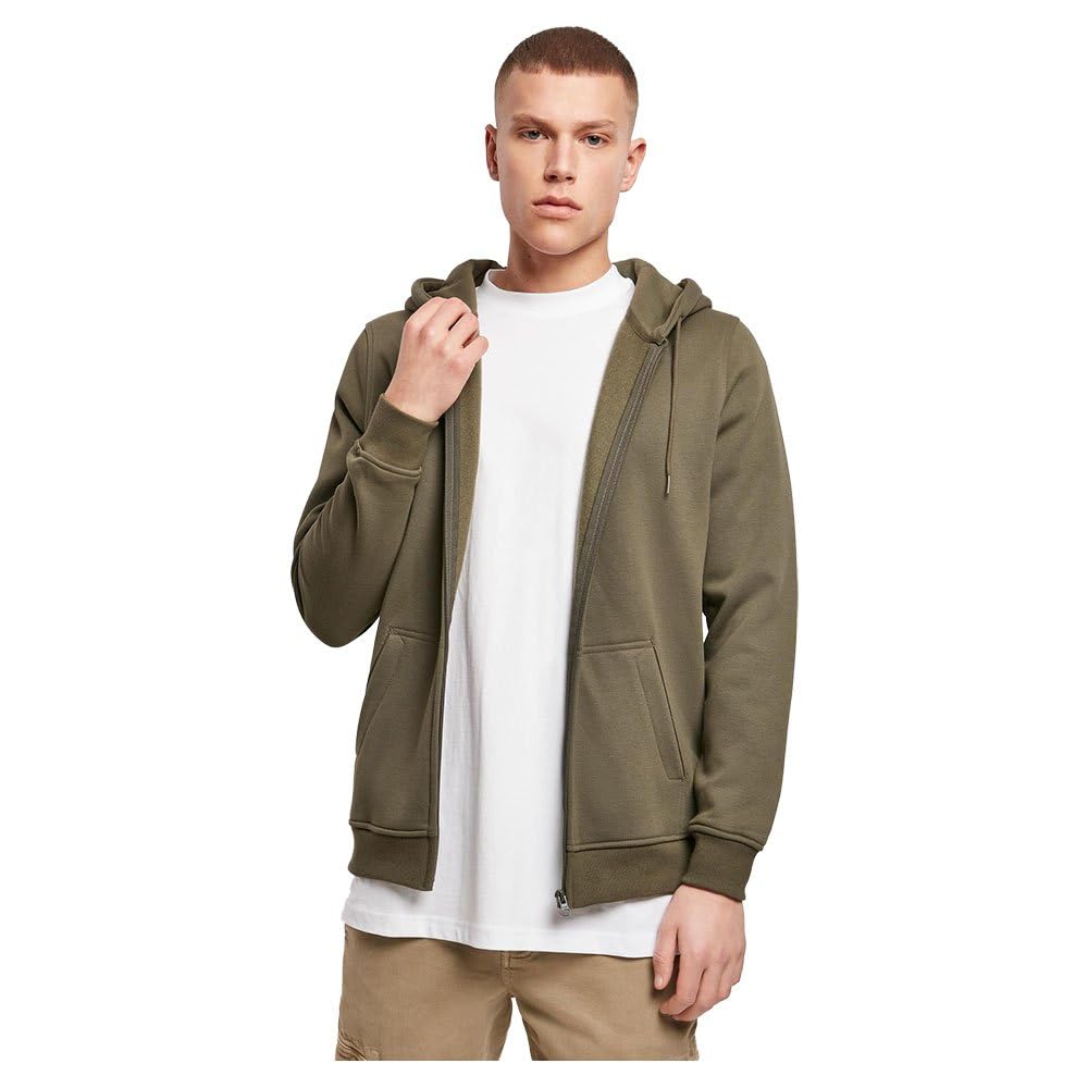Build your Brand Herren Heavy Zip Hoody, Herren Kapuzenpullover aus Baumwolle und Polyester in viele