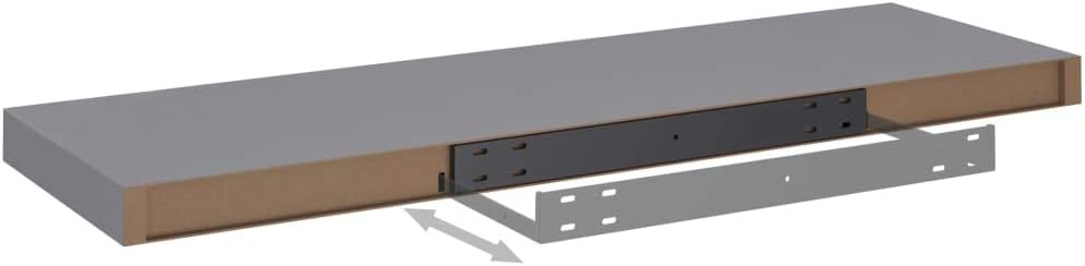 homiuse Schweberegale 4 STK. Grau 80x23,5x3,8 cm MDF Wand KüChenregal Regale FüR WäNde HäNgeregal Wa