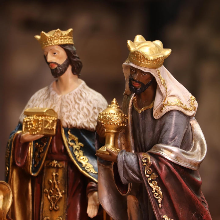 Zayton Weihnachtskrippen-Set, Miniaturen, 11-teilig, 12,7 cm, Statue, Jesuskrippe, Krippe, Ornament,