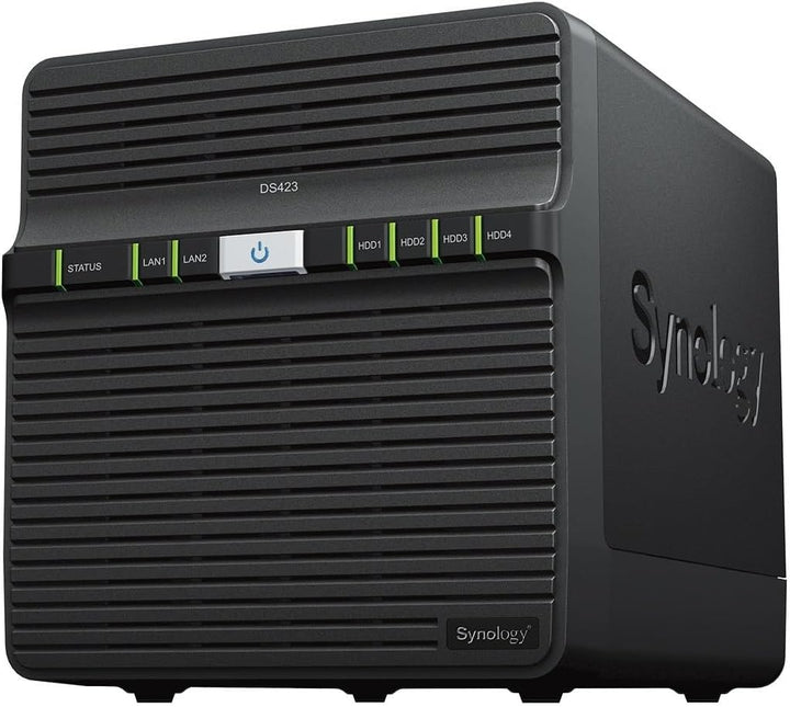 Synology DS423 4-Bay Diskstation NAS (Realtek RTD1619B 4-Core 1.7 GHz 2GB DDR4 Ram 2xRJ-45 1GbE LAN-
