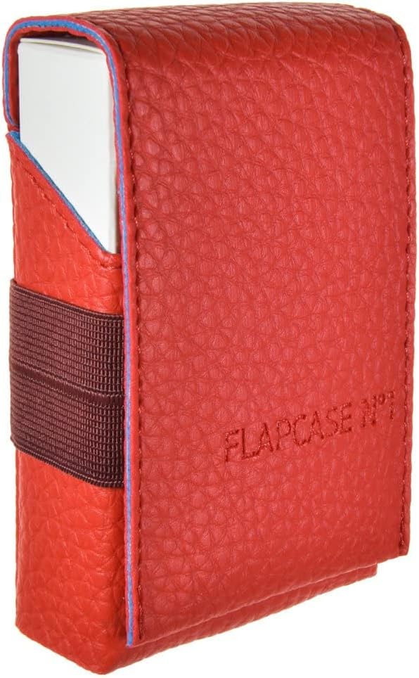 FLAPCASE N°1 • Red Rules • Designer Zigarettenetui, Made in Austria, Leder vegan Zigarettenbox für 1