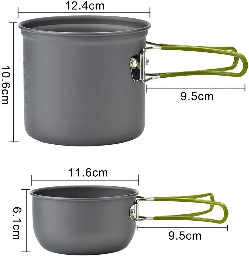 Cozyswan Picknick Topf Camping Kochgeschirr Campinggeschirr Outdoor Wandern Cookware Set, aus Legier