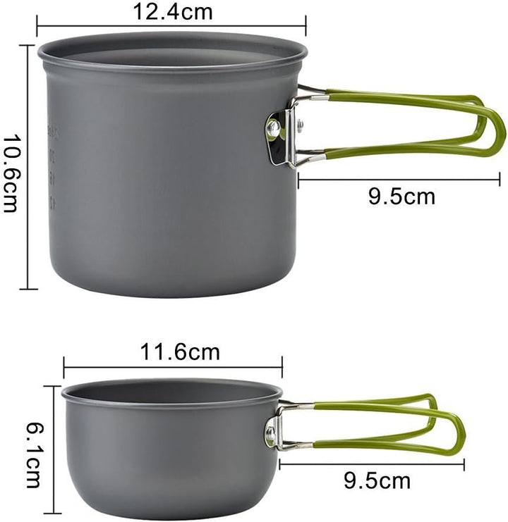 Cozyswan Picknick Topf Camping Kochgeschirr Campinggeschirr Outdoor Wandern Cookware Set, aus Legier