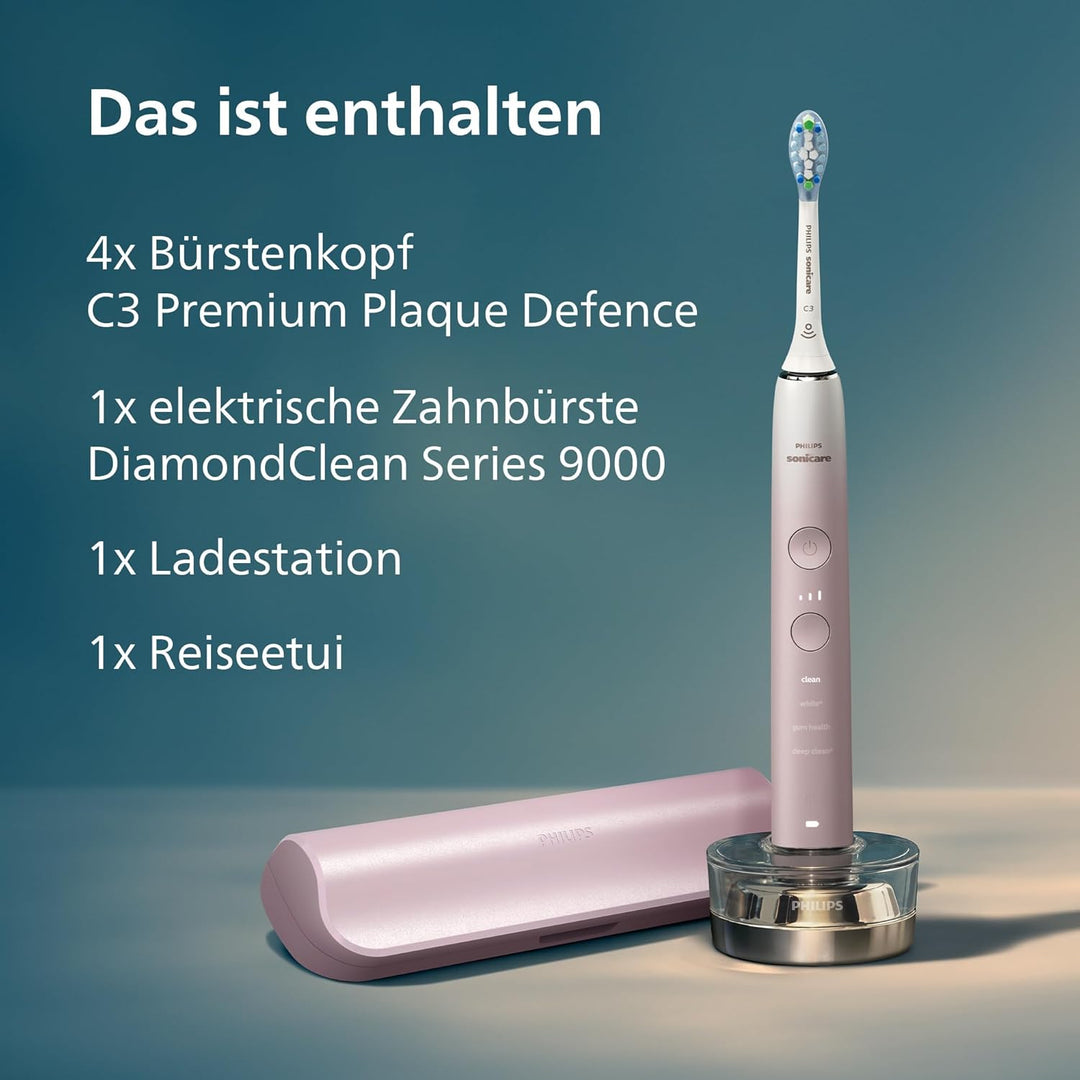 Philips Sonicare DiamondClean Elektrische Zahnbürste, 9000er Serie, Sonderedition – Schallzahnbürste