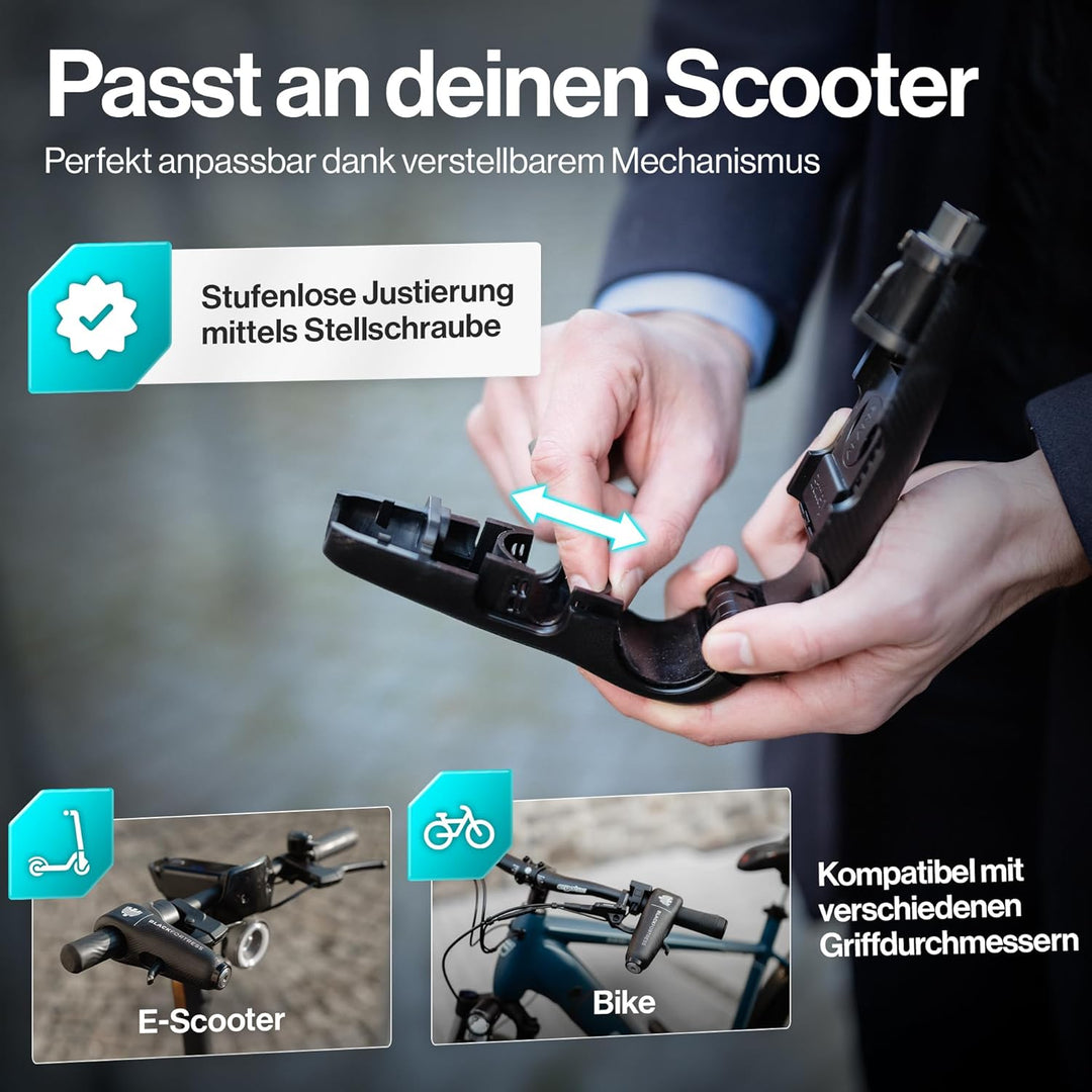 E Scooter Schloss & Fahrrad Schloss mit 120dB Alarmfunktion Diebstahlsicher Wasserdicht | E-scooter