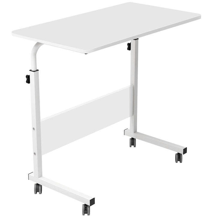 soges Laptoptisch Beistelltisch mit Rollen,höhenverstellbarer PC Tisch Notebook Sofatisch Laptopstän