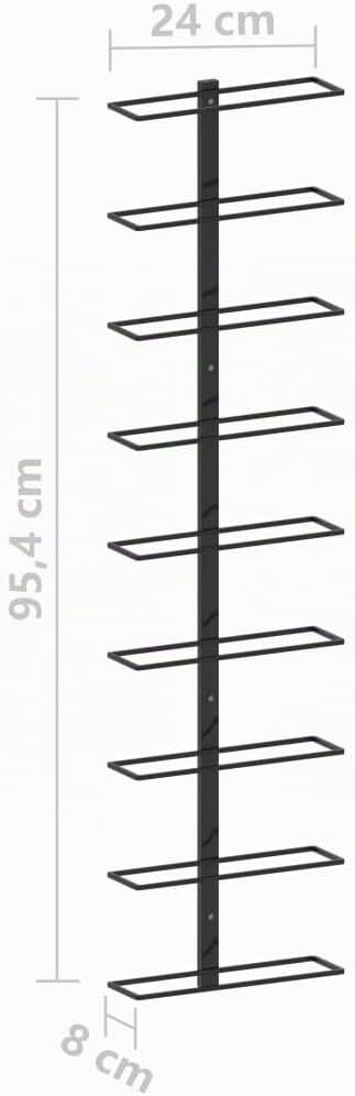 vidaXL Wand Weinregal für 9 Flaschen Flaschenregal Flaschenhalter Wandregal Hängeregal Flaschenständ
