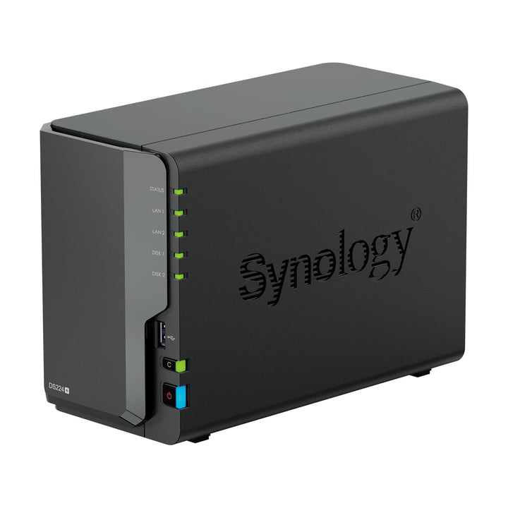 Synology DS224+ 2-Bay Diskstation NAS (Intel Celeron J4125 4-Core 2.0 GHz 2GB DDR4 RAM 2xRJ-45 1GbE