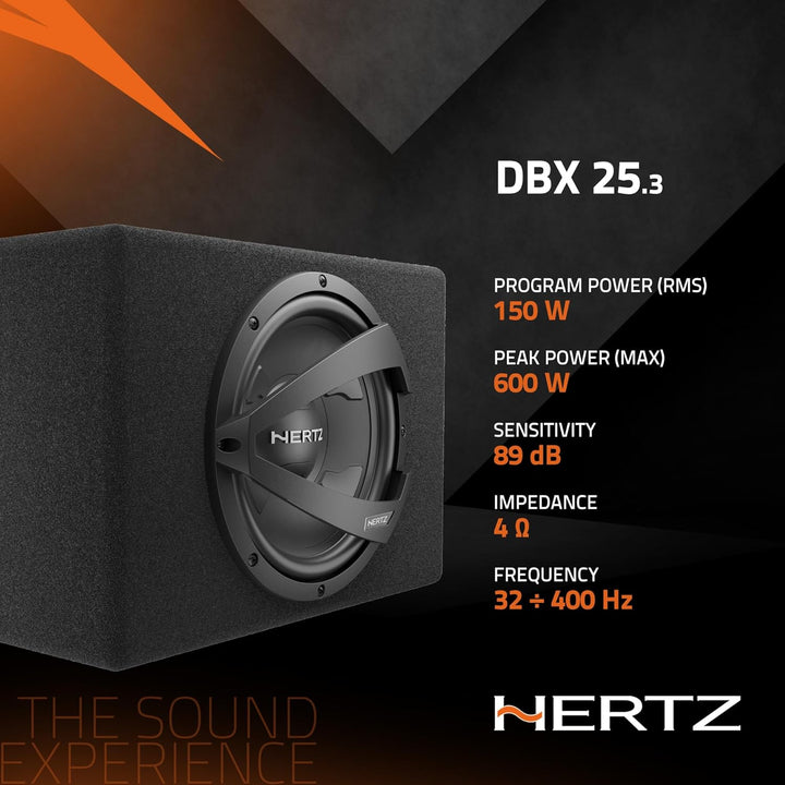 Hertz DBX 25.3 - 25cm Auto Subwoofer/Basskiste/Bassbox - 600 Watt (DBX-25.3)