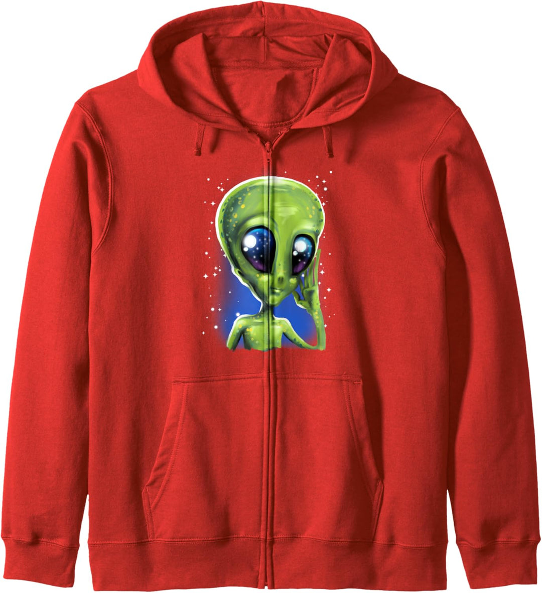 Cute Alien Face In Space Kapuzenjacke