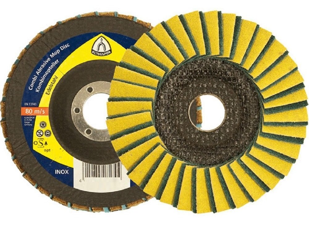 Klingspor 312559 SMT 850, Combi-Schleifmop Scheibe Spezial, Verpackungseinheit 5, 125X22,23, 80, 5