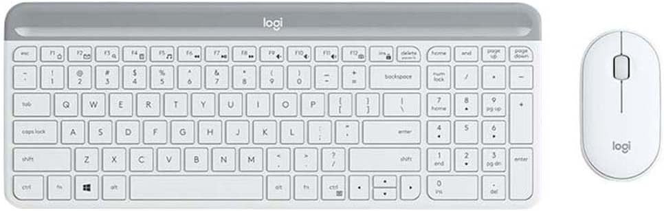 Logitech MK470 Slim Combo Kabelloses Tastatur-Maus-Set, 2.4 GHz Verbindung via Nano-USB-Empfänger, 1