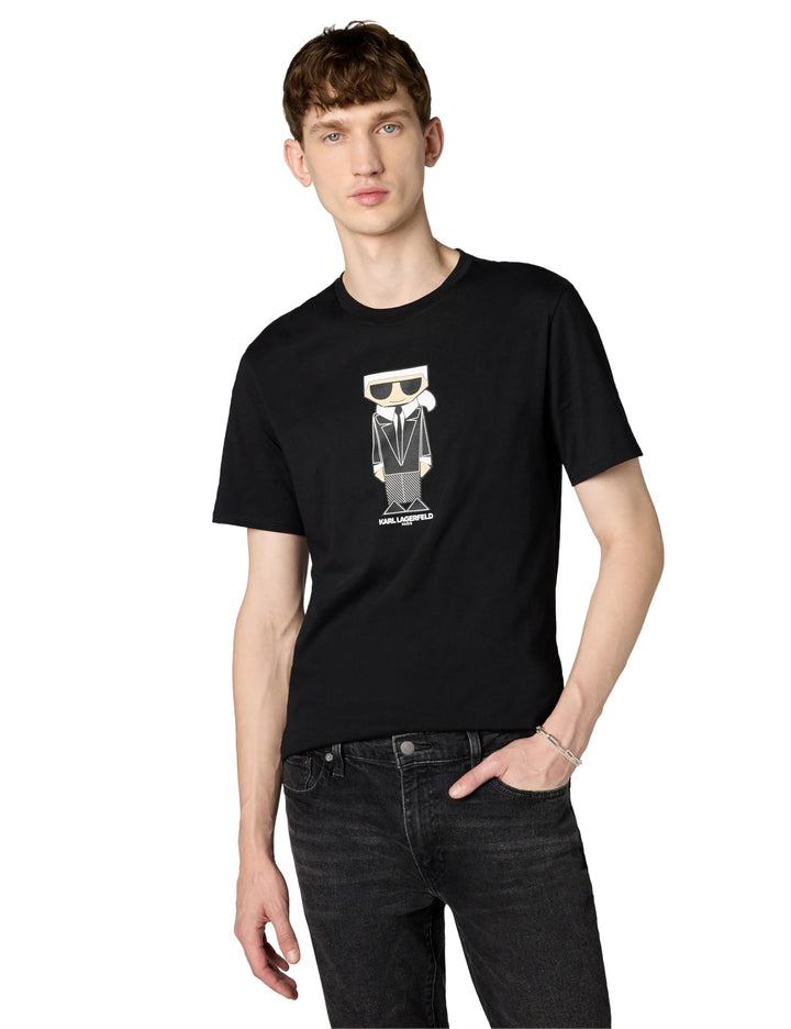 Karl Lagerfeld Paris Herren Kocktail Karl T-Shirt, Schwarz, Mittel, M Schwarz