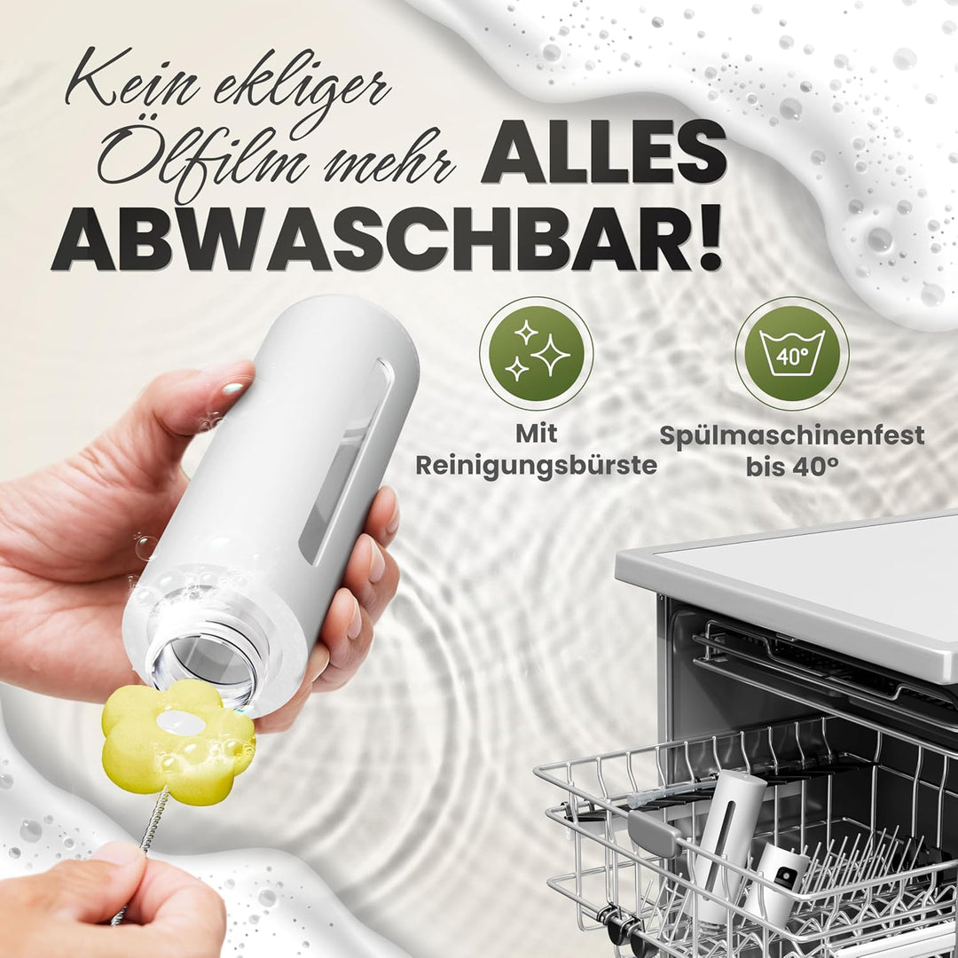 Leisure Life® | NEU: Premium Ölsprüher 2.0 – Volledelstahl 100ml | UV-Schutz, BPA-frei, spülmaschine
