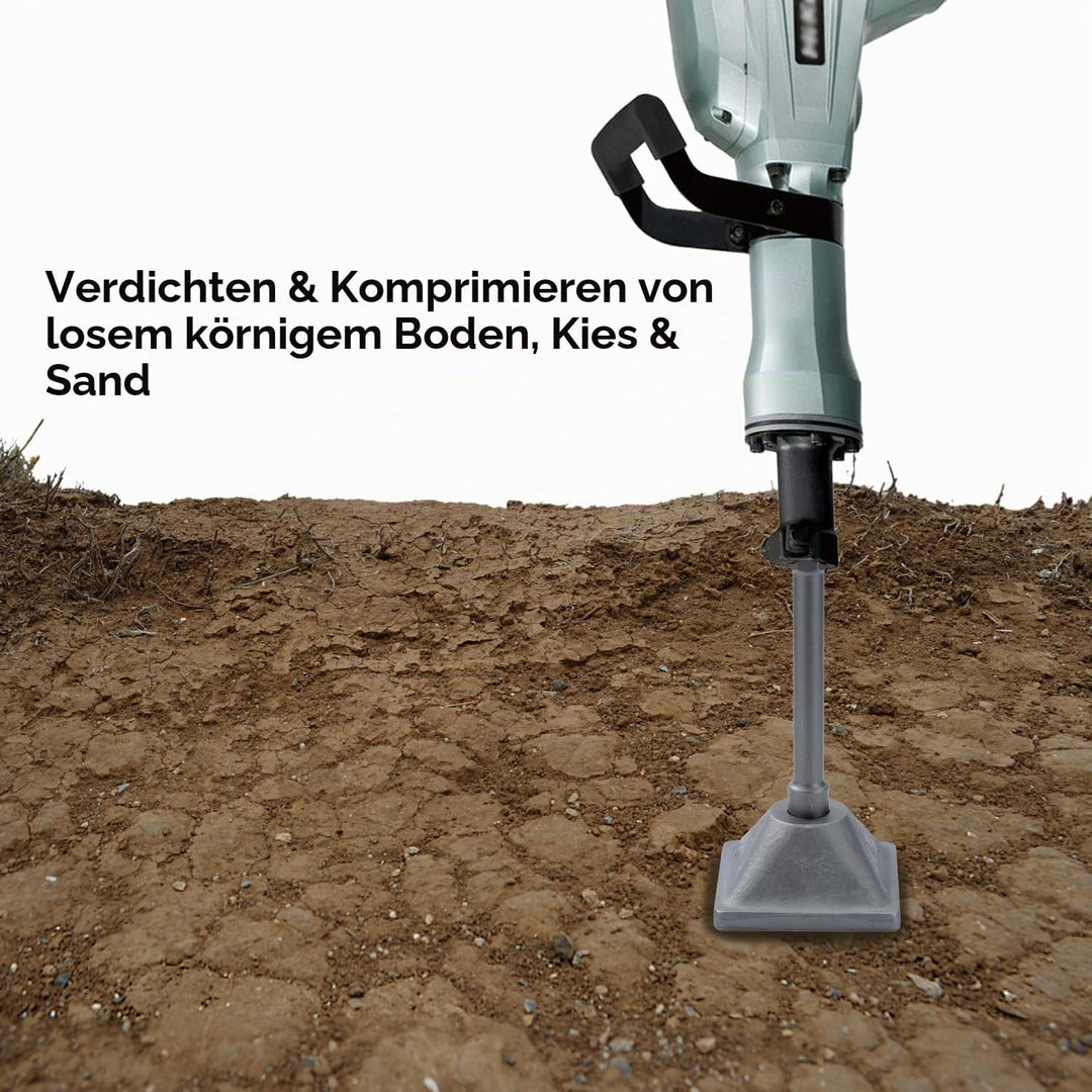 TOPWAY PH65 Presshammer-Bodenstampfer, 9 kg, 1-1/8 Zoll Sechskantstampferschaft und Platte, für Pres