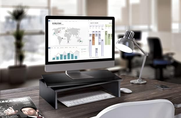 Meliconi SPACE SYSTEM TV DESK, Schwenkbarer TV- und Monitorständer, um 360° Drehbarer Fuss, Belastba