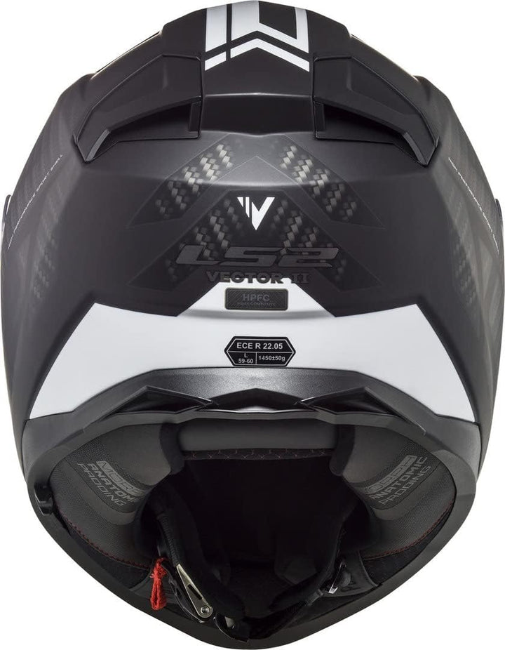 LS2, Integralhelme motorrad VECTOR II Splitter black white, L L black white, L black white