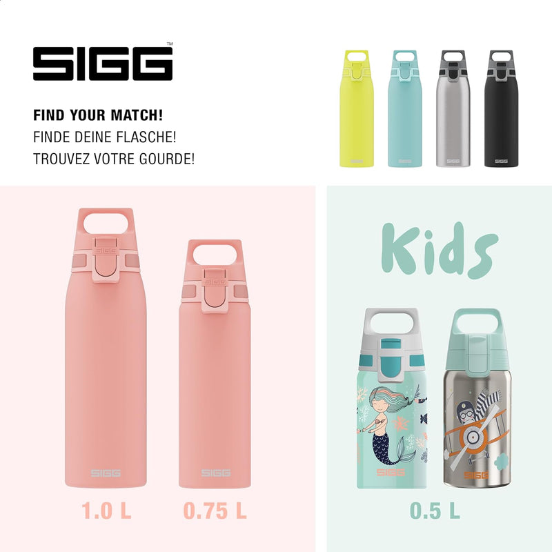 SIGG - Edelstahl Trinkflasche - Shield ONE - Für Kohlensäurehaltige Getränke Geeignet - Auslaufsiche