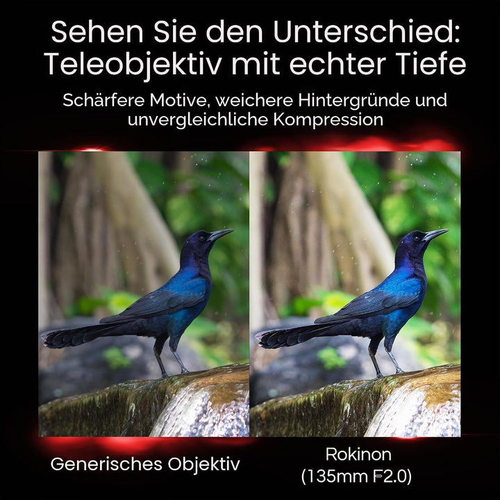 Rokinon 135 mm F2.0 Teleobjektiv für Sony E, Sony E