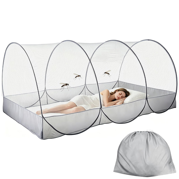 IIRC Moskitonetz Bett Reise – 190 x 90 x 90 cm Pop Up Moskitonetz für Bett, Camping & Zuhause, Faltb