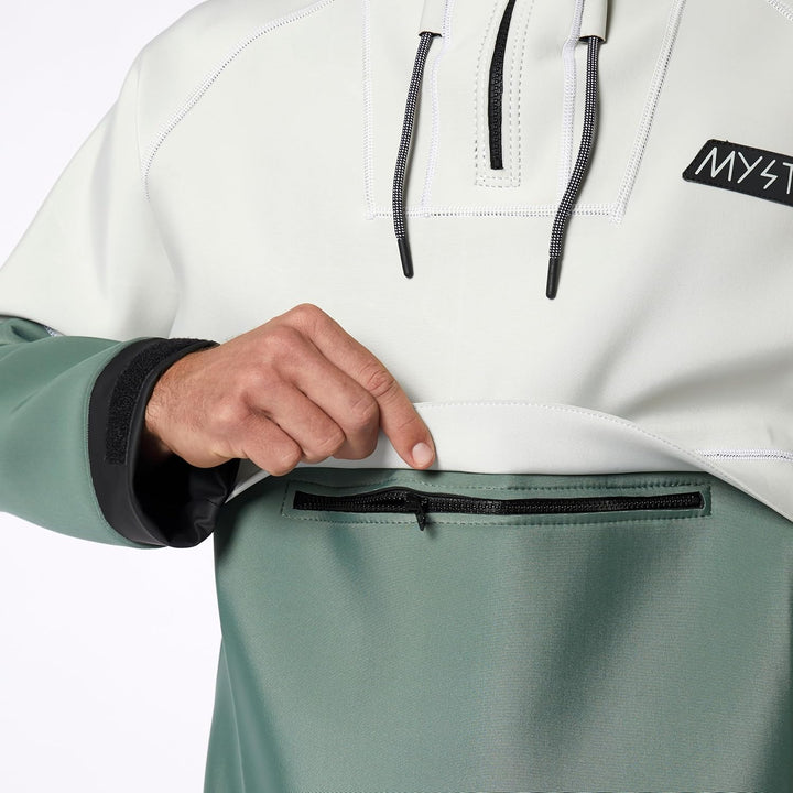 Mystic 2023 Fury Hoodie 3/2mm Neoprene Hoody - Dark Olive S Beige, S Beige