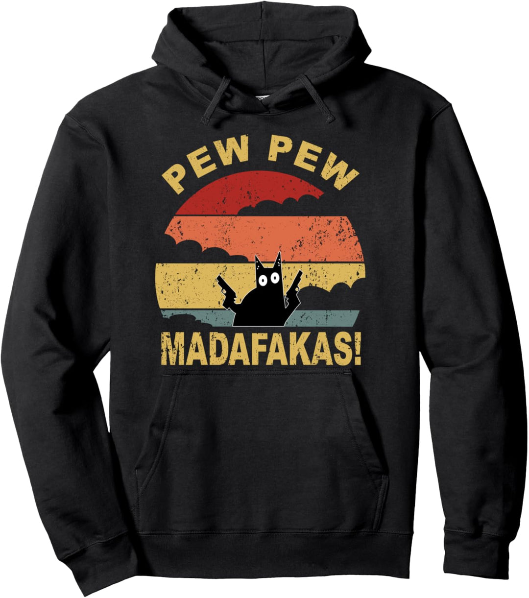 Retro Baby Katze Perserkatze - Pew Pew Madafakas Pullover Hoodie