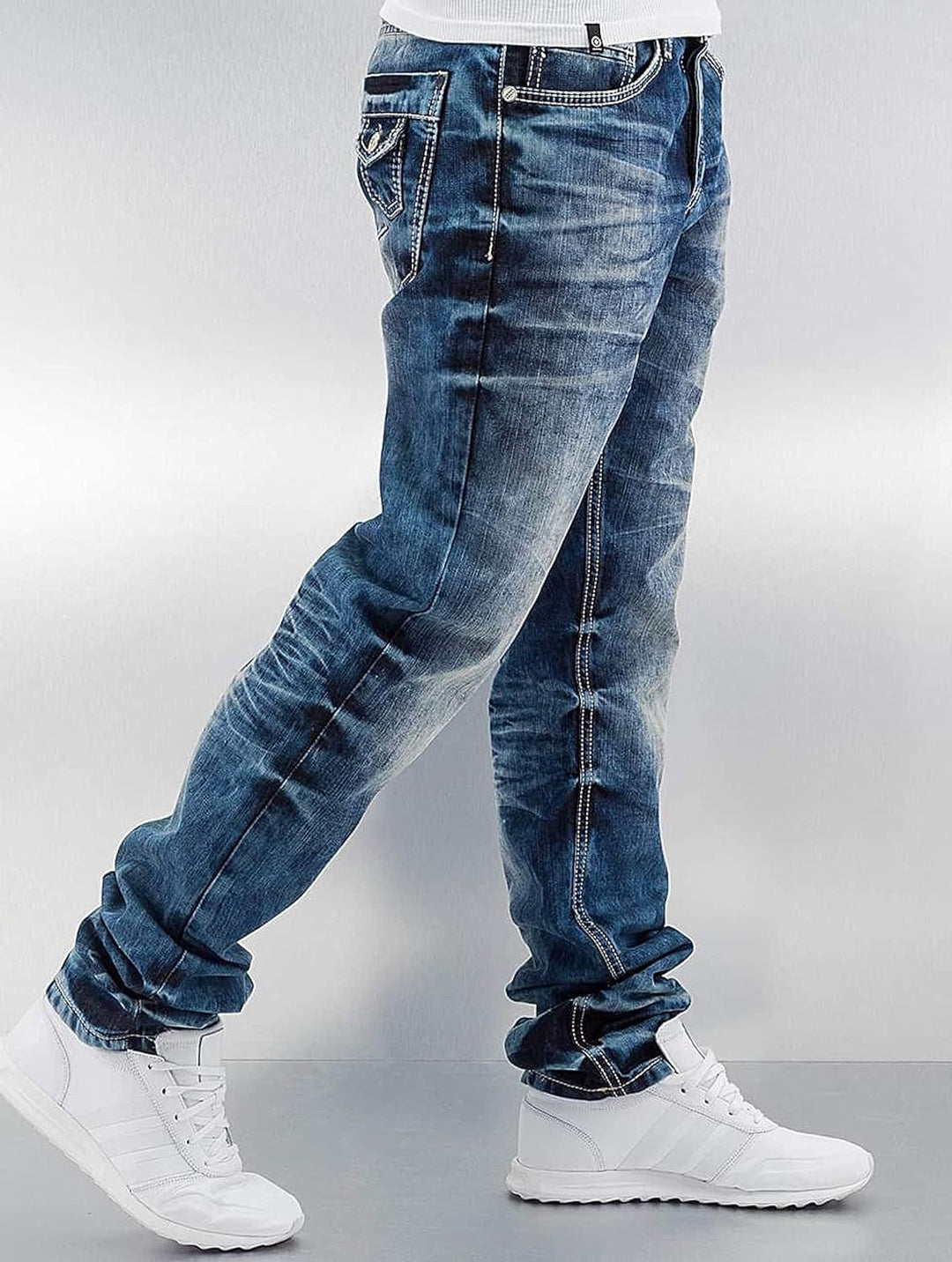 Cipo & Baxx Herren Jeans / Straight Fit Jeans Stevenage blau W 40 L 32