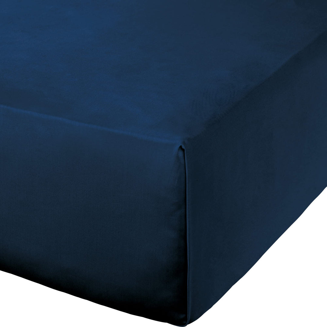 Erwin Müller Bettlaken Landshut Mako-Satin dunkelblau Grösse 180x280 cm