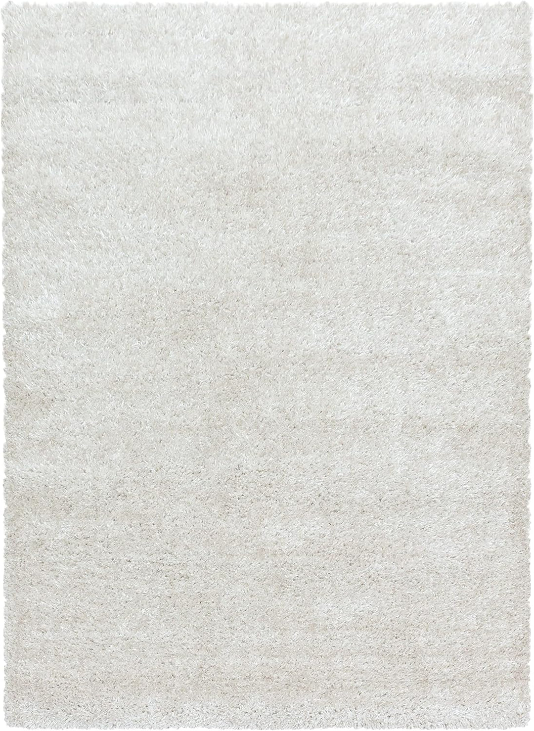 Teppium Hochflor Teppich Wohnzimmer 80 cm Rund Natur - Flauschiger Shaggy Teppich Extra Weich und Ei