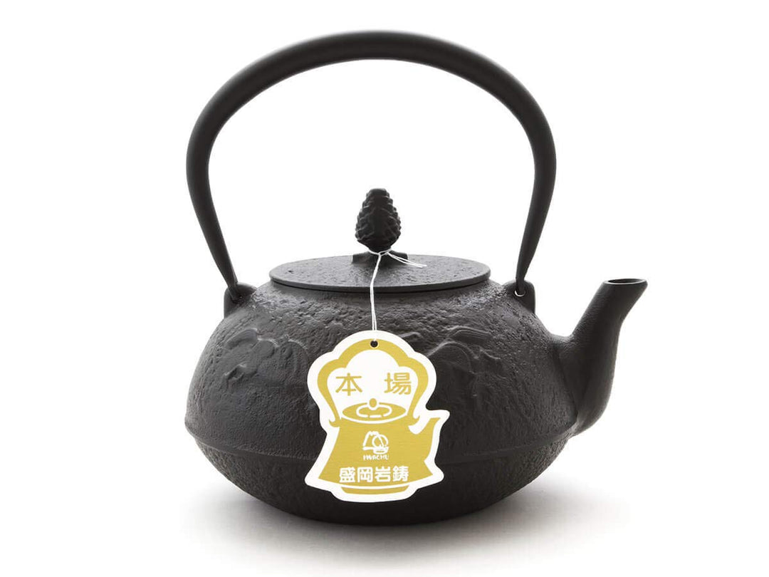Iwachu Tetsubin Gusseisen, Teekessel Gusseisen Schwarz Uma, 1,5 L Handarbeit. Elektroherd und Gasher