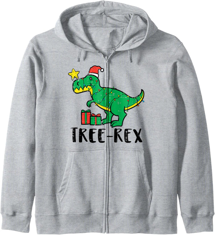 Tree Rex Trex Dino Lustiger Kinder-Schlafanzug für Jungen, Weihnachten und Kleinkinder Kapuzenjacke