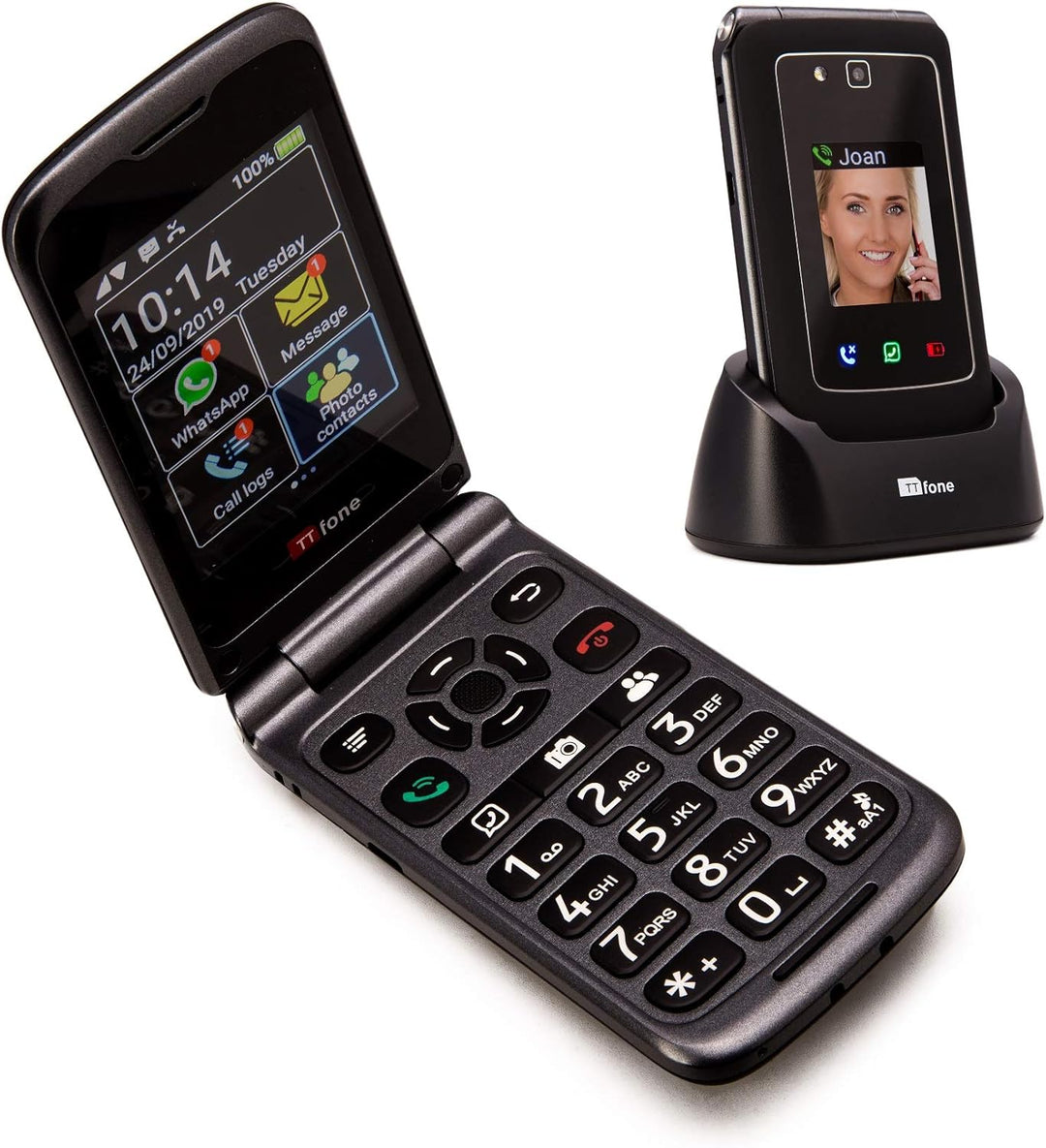 TTfone Titan TT950 Whatsapp 3G Touchscreen Senior Big Button flip Handy - einfach und einfach zu bed
