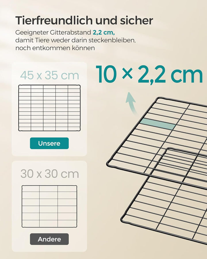 SONGMICS Freilauf, DIY-Kleintiergehege, Kleintierkäfig, Welpenauslauf, Kaninchen, Meerschweinchen, M