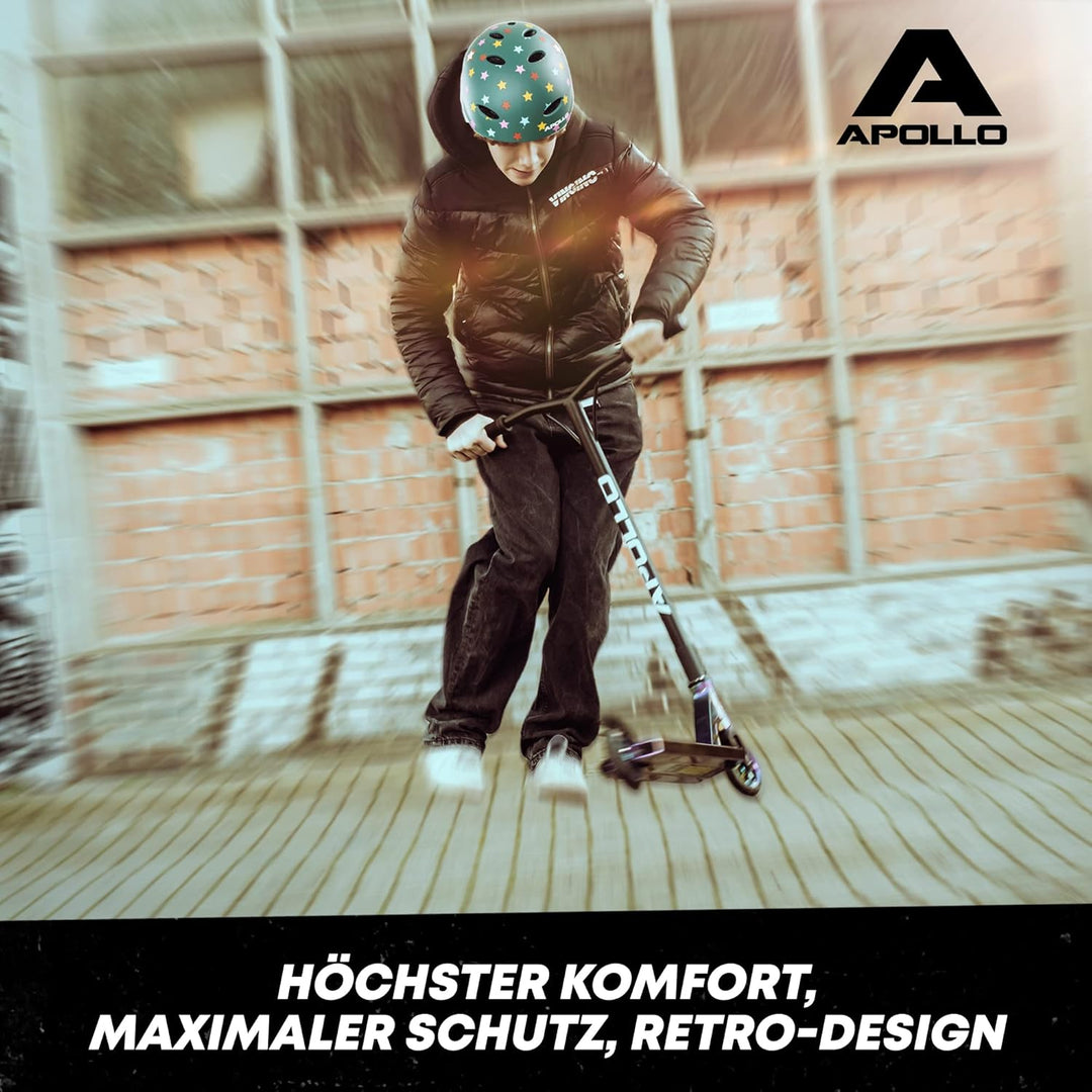 Apollo Skate-Helm/Kinder-Helm - Verstellbarer Skateboard, Scooter, BMX-Helm, mit Drehrad-Anpassung g