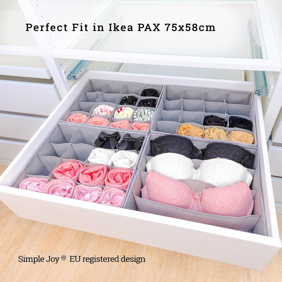 SIMPLE JOY® Schubladen Ordnungsystem Boxen für Ikea (PAX75 (52 Fächer)), PAX75 (52 Fächer)