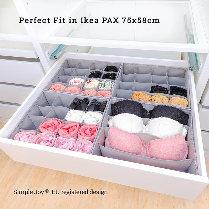 SIMPLE JOY® Schubladen Ordnungsystem Boxen für Ikea (PAX75 (52 Fächer)), PAX75 (52 Fächer)